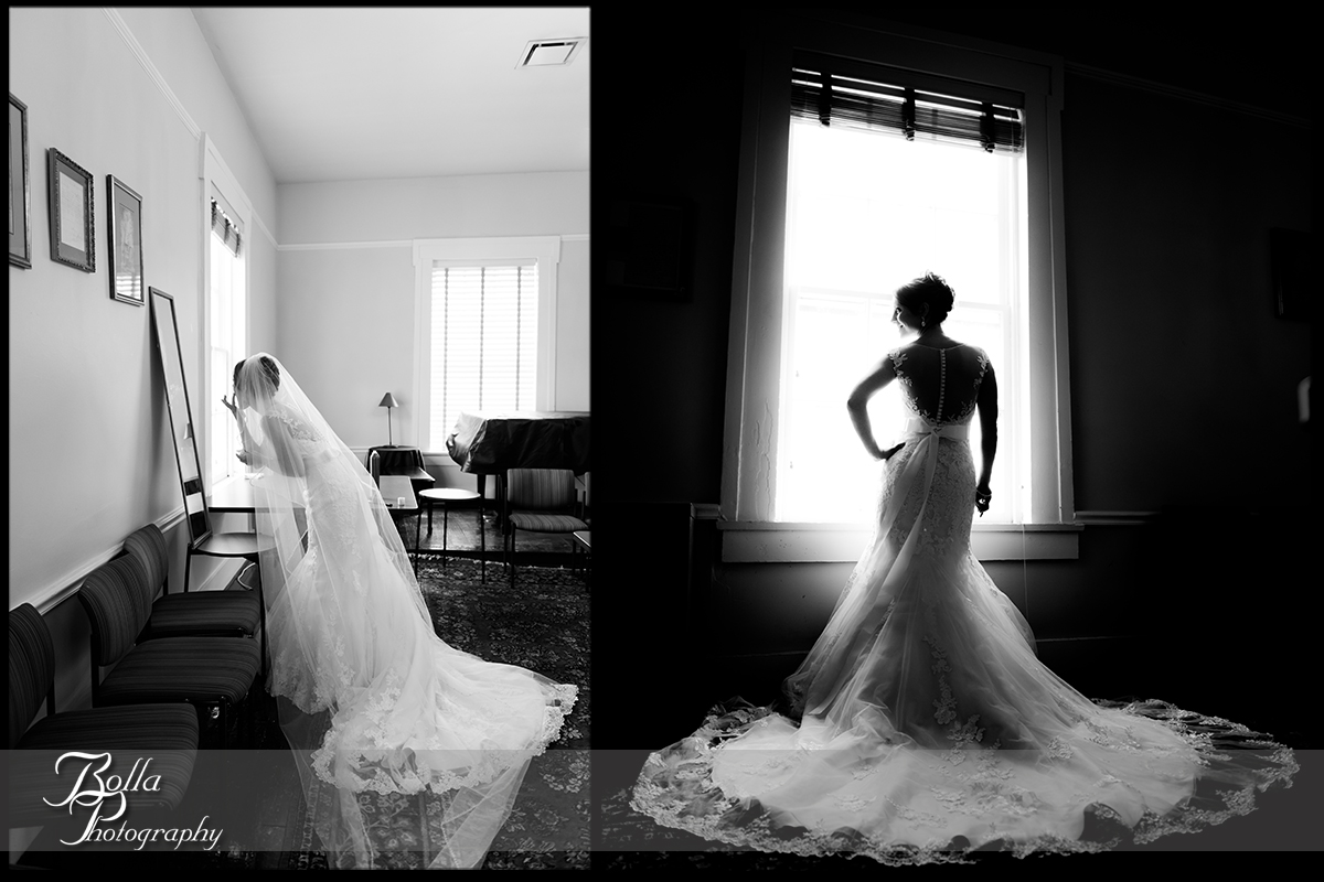 006-Bolla-Photography-Saint-Louis-wedding-photographer-McKendree-Bothwell-Chapel-Lebanon-IL-ceremony-Regency-OFallon-IL-reception-bride-preparations-dress-mirror-window-silhouette-McClain.jpg