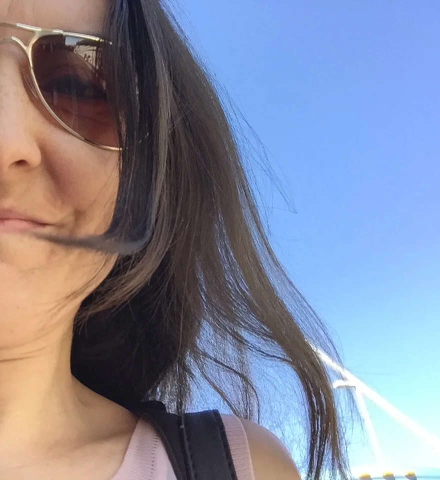 Moi, à LA lors de mon escale. J'en ai profité pour me promener un peu sous le magnifique soleil &nbsp;californien.&nbsp;