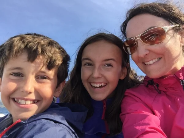 Les enfants et moi, en vacances, cet été.