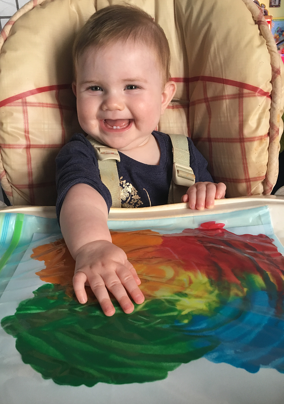 Peinture propre pour bébé