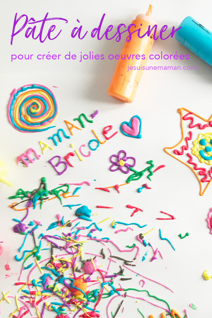 Pâte à dessiner-oeuvre d'art-dessin 3D - peinture 3D- 3 dimensions-peinture bombée-dessin bombé-MamanBricole-#MamanBricole-Je suis une maman