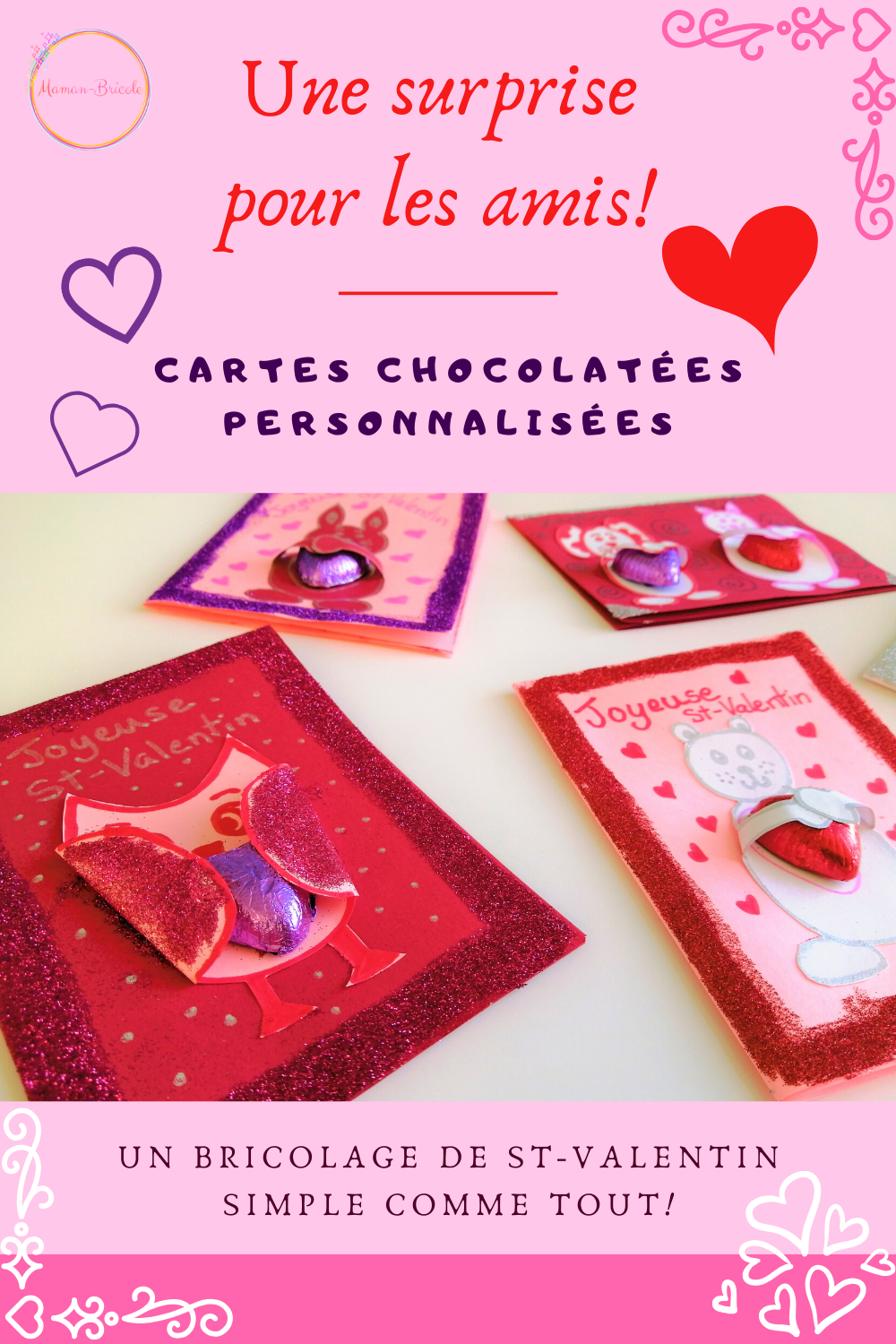 Saint-Valentin : une surprise pour les amis - des cartes chocolatées  personnalisées — Je suis une maman