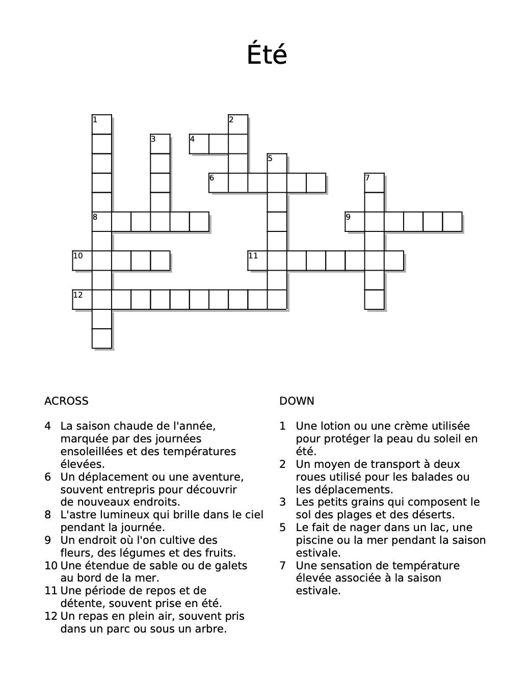 Des mots croisés pour enfants à télécharger et imprimer GRATUITEMENT ...