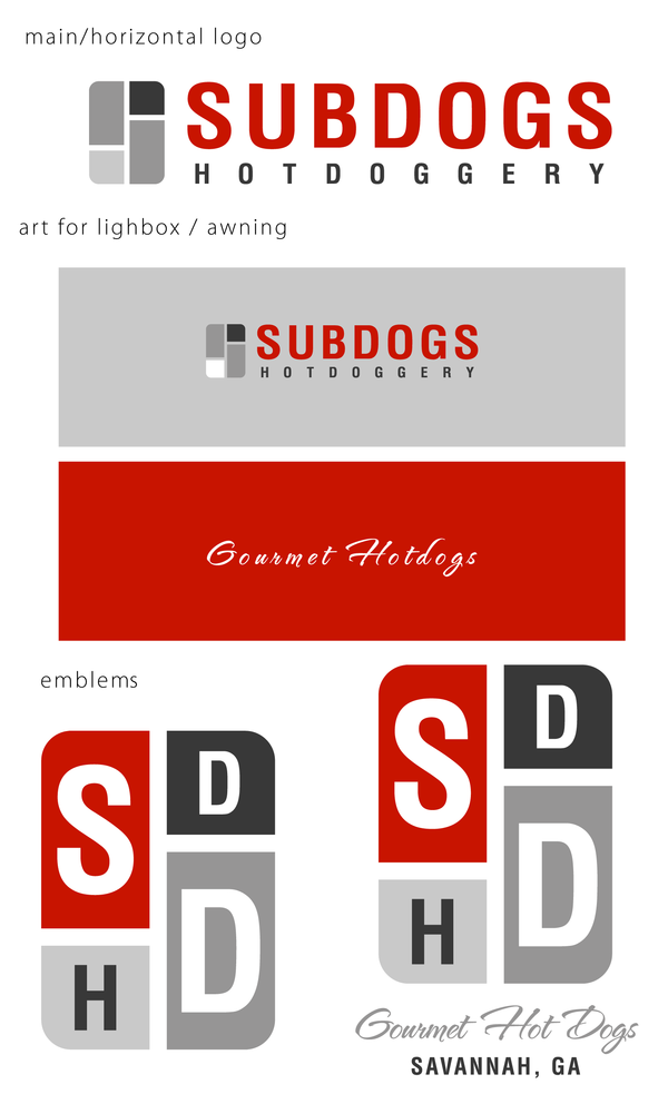SubDogs Hotdoggery | Savannah, GA Logos and Branding