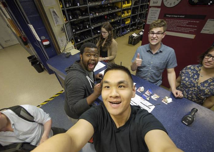 Dan and friends, May 2014 (end of Senior year).