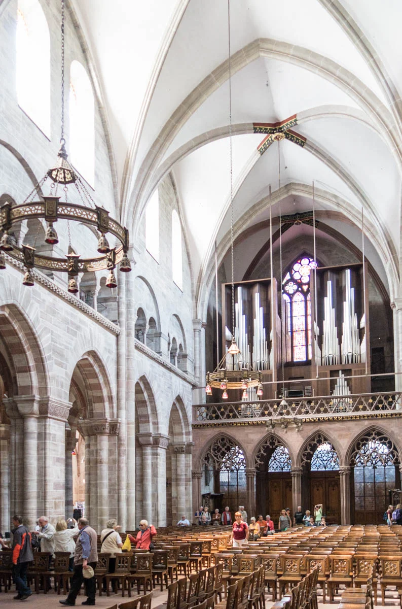 Basel Muenster, looking inside.