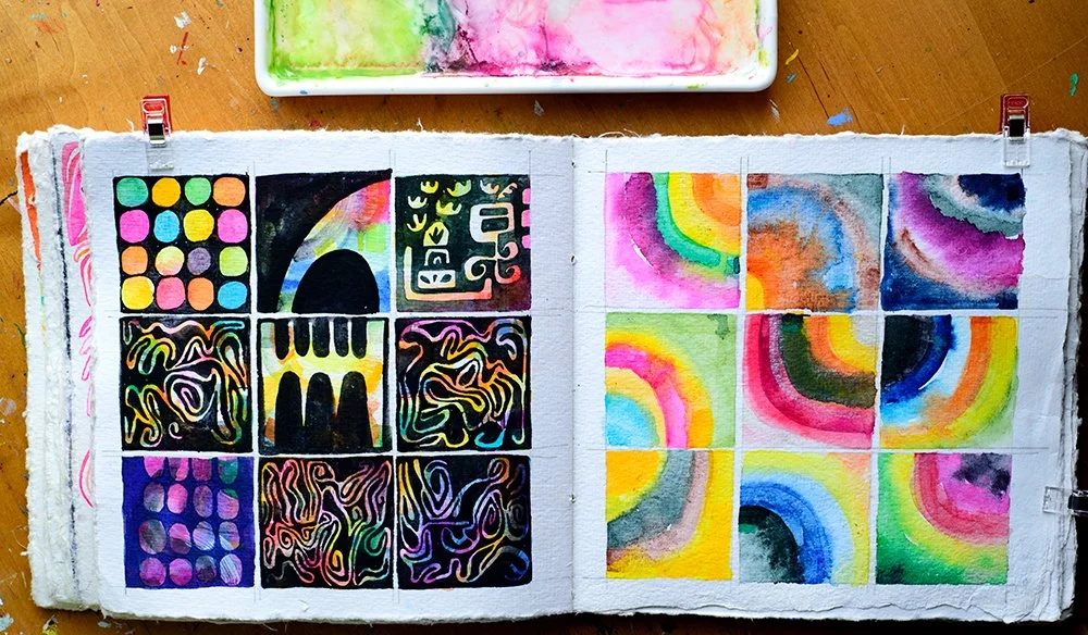 Layer love with gouache