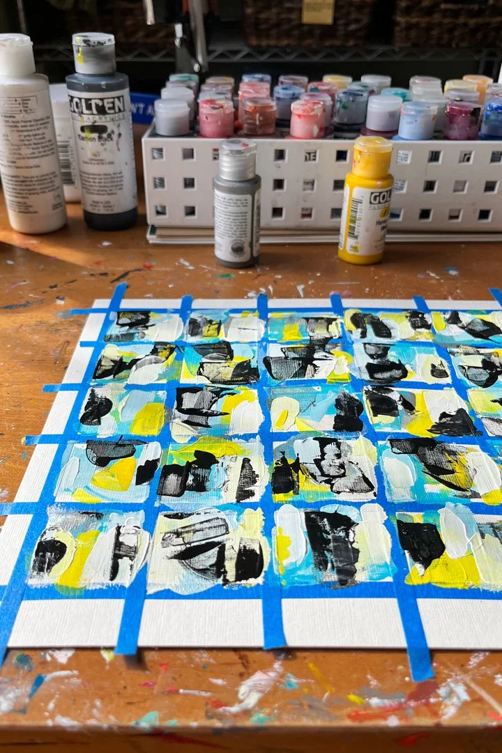 15+ Ideas for using grids in journaling, collage, painting & drawing