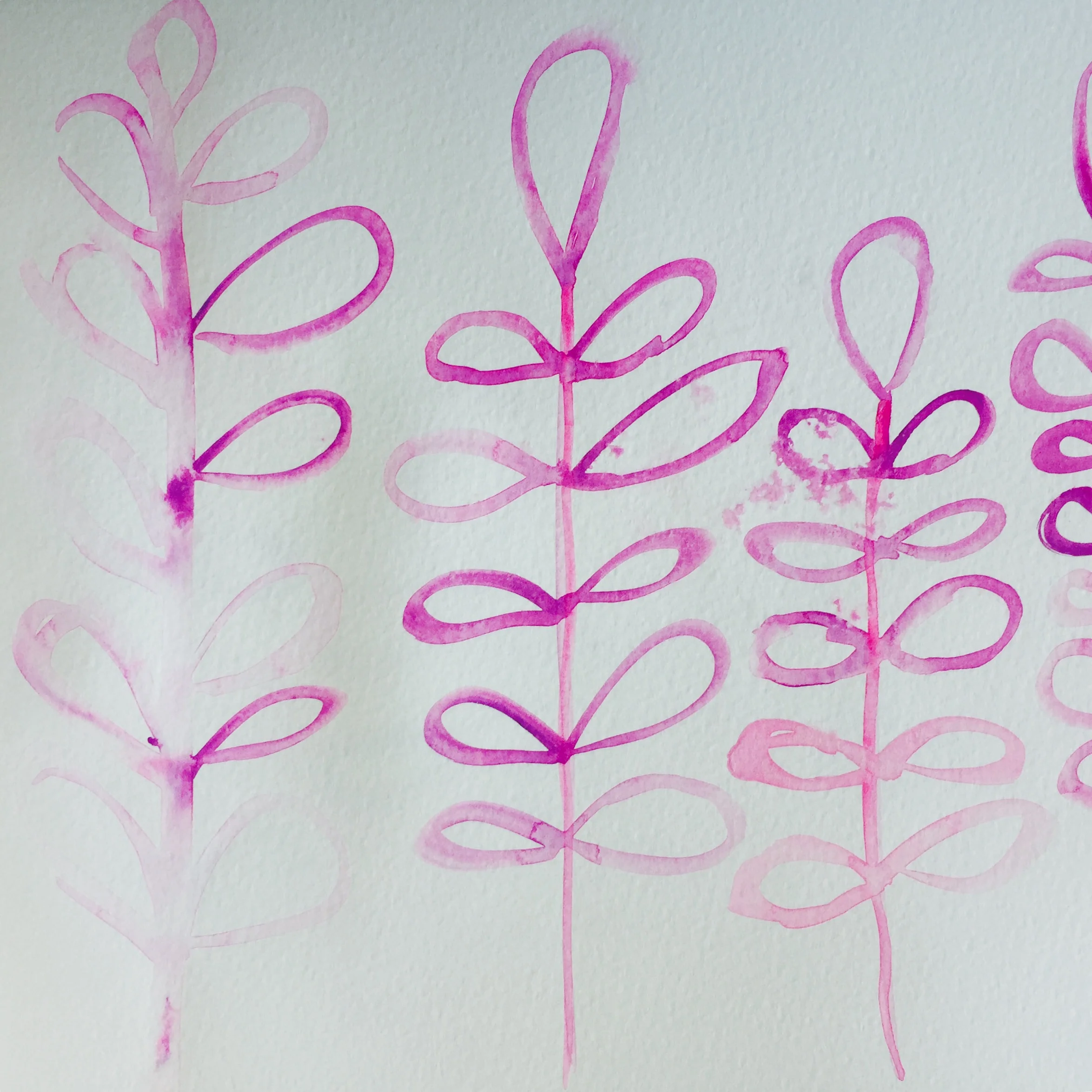 painted with a large japanese brush. I like the subtle differences in line and color.