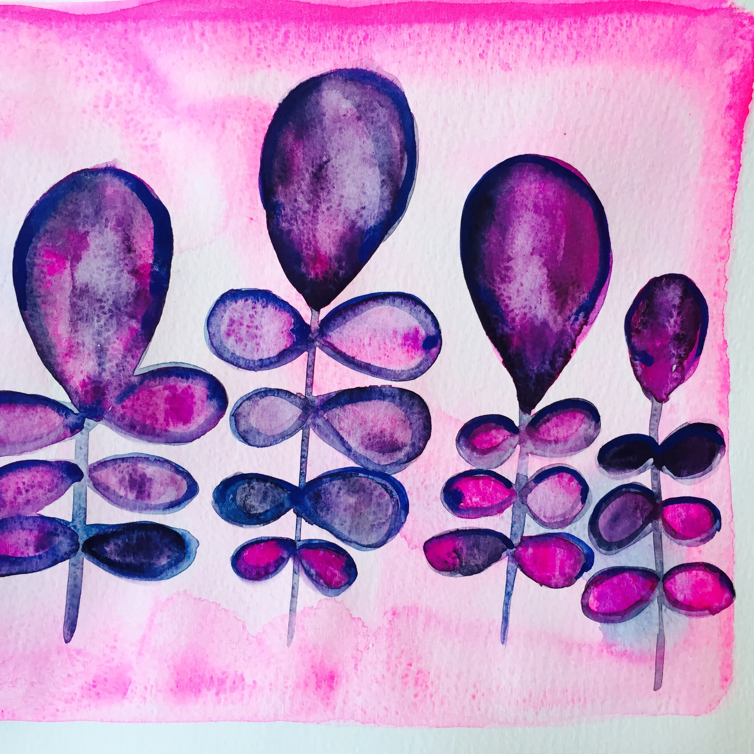 Painted entirely with kuratake water brush.