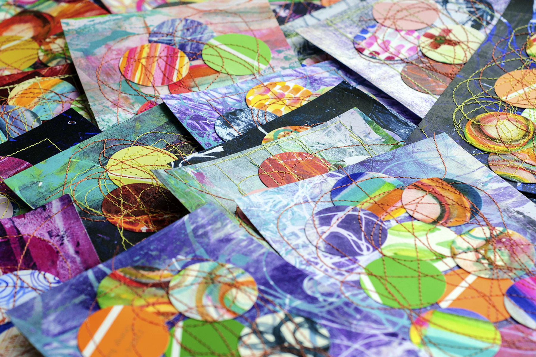 Collaged gelatin prints, artwork by Tammy Garcia.