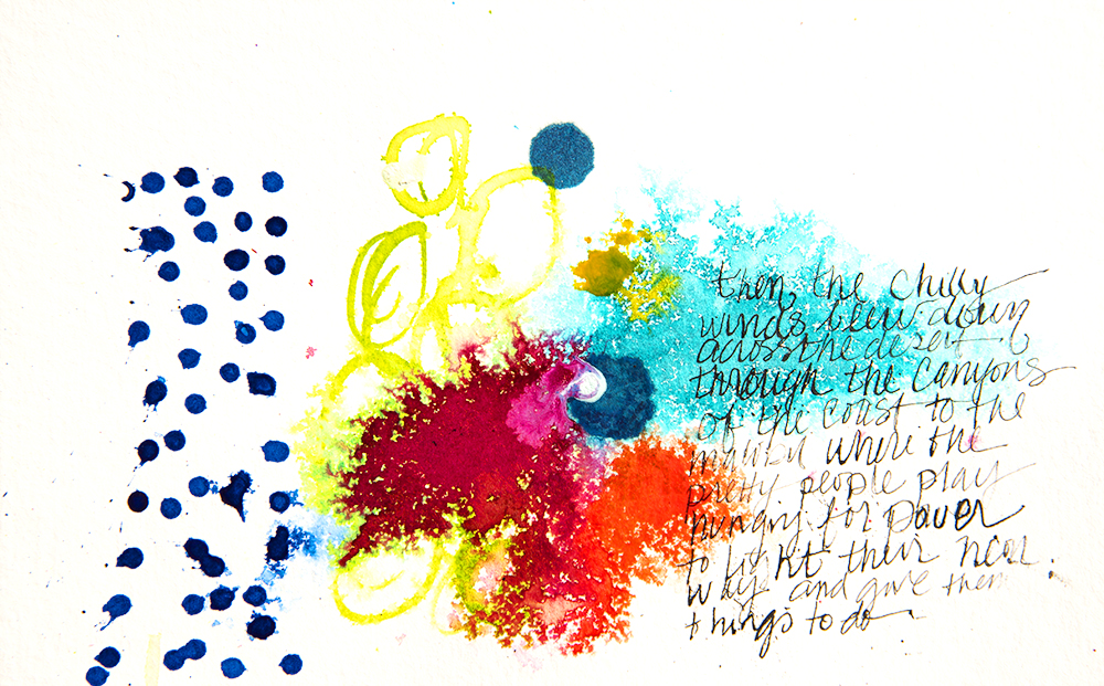 5x8" watercolor paper, ink, artwork by Tammy Garcia.