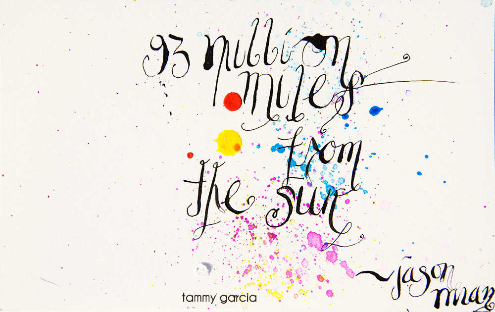 5x8" watercolor paper, artwork by Tammy Garcia.