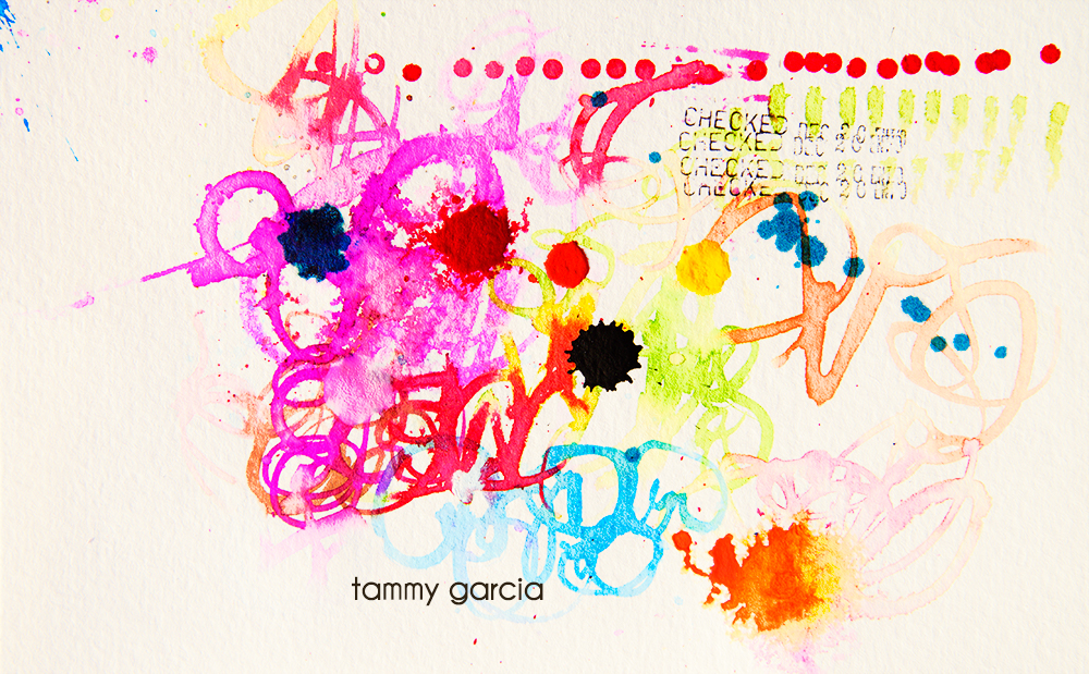 5x8" watercolor paper, ink, artwork by Tammy Garcia.