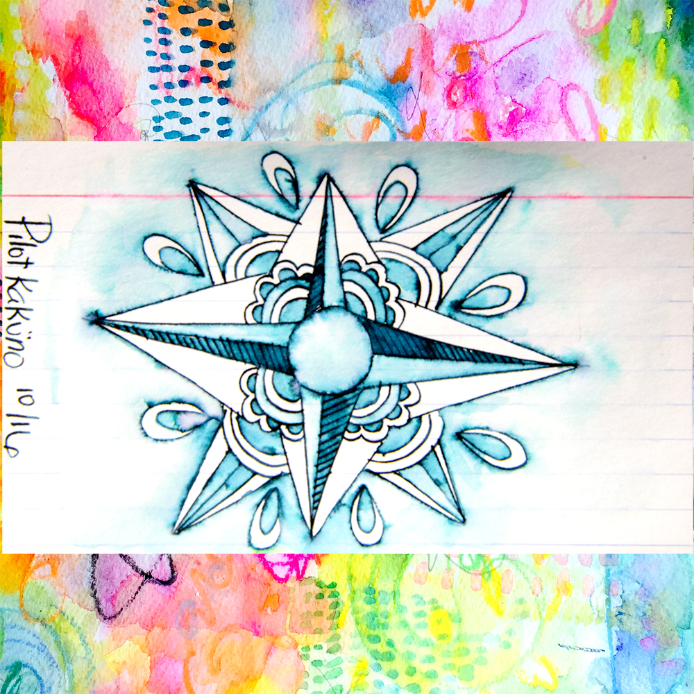 3x5" index card, artwork by Tammy Garcia.