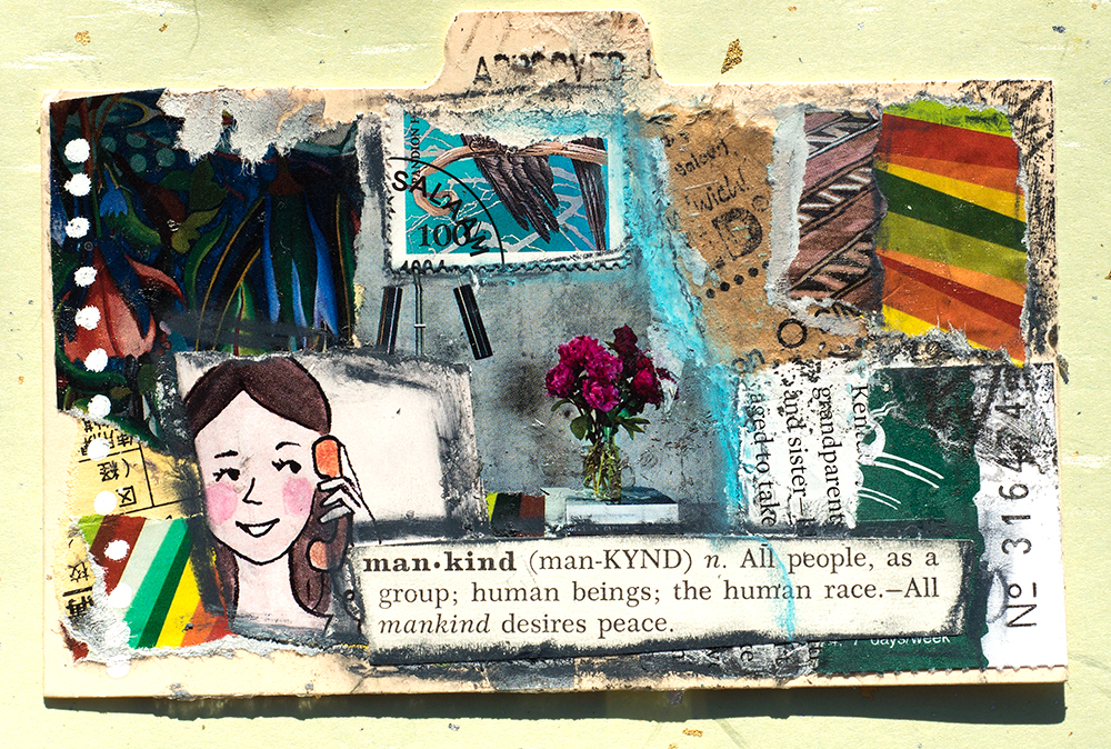 Adding words into your art journal - Mixed Media Art