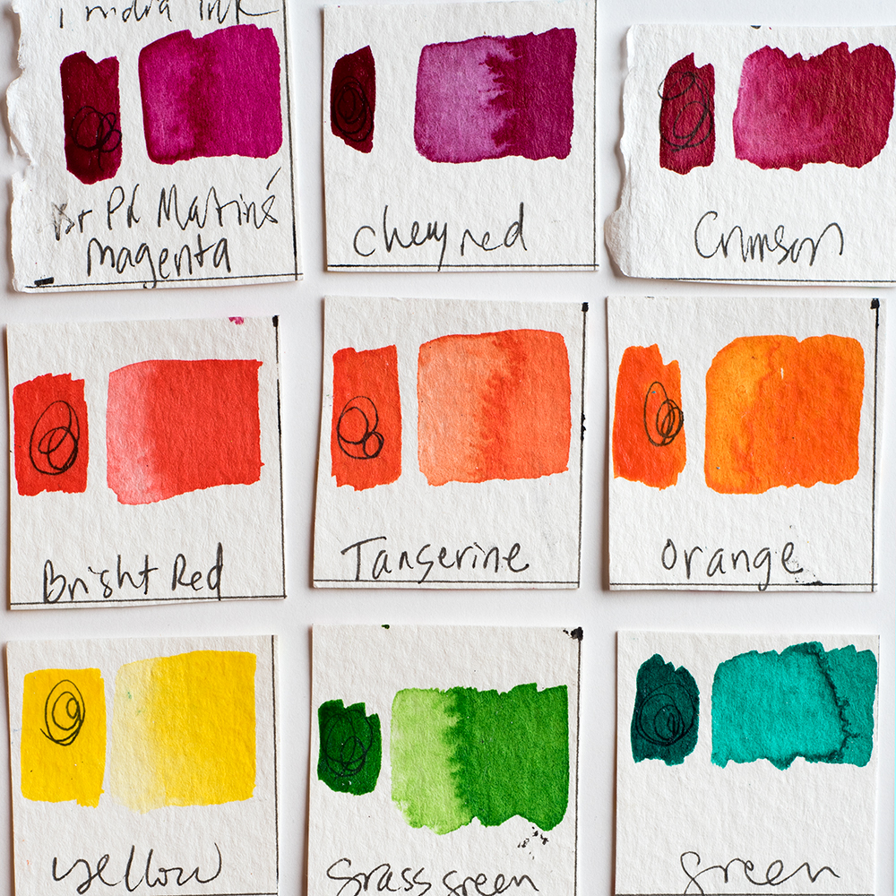 Bombay India Ink Color Chart