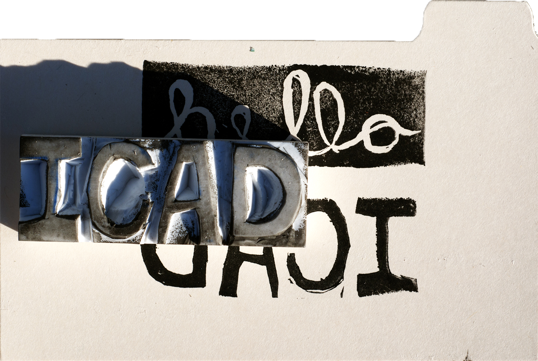 In 2014 I made a hand-carved eraser stamp to make a title card.