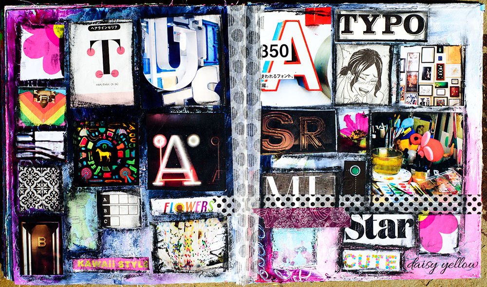 Mixed media art journal page by Tammy Garcia