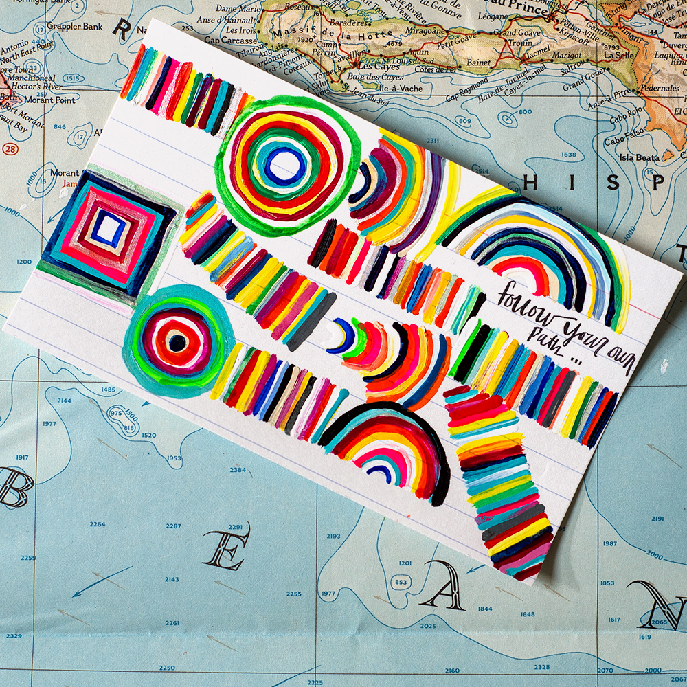 3x5” index card, acrylics by Tammy Garcia
