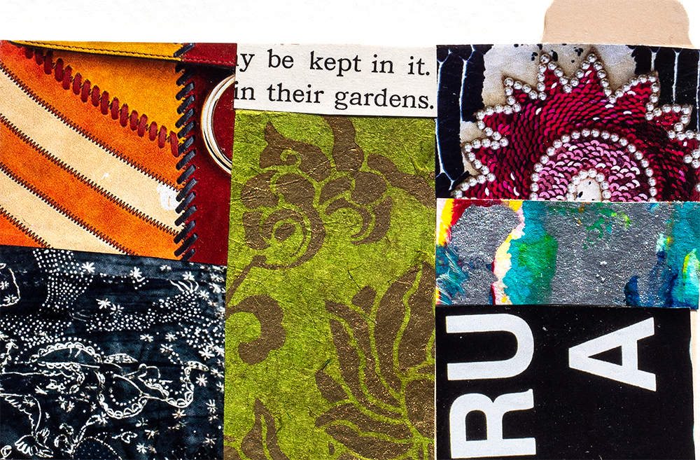 3x5” index card, collage by Tammy Garcia