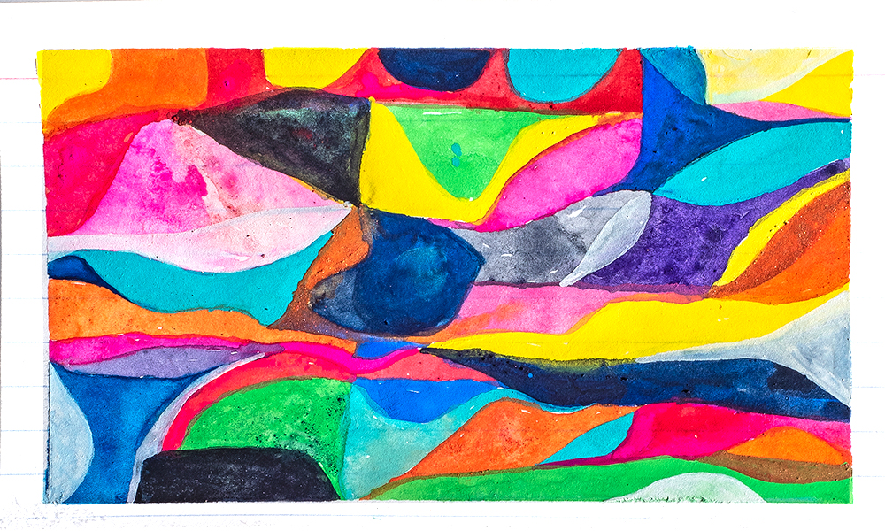 3x5” gouache on index card by Tammy Garcia