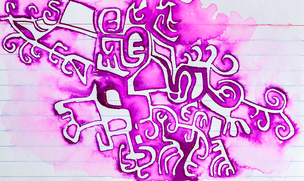 3x5” ink on index card by Tammy Garcia