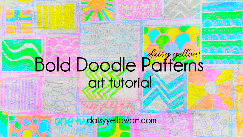 A delightful tutorial video exploring the process of drawing a series of bold patterns on small cards with magic markers, using PITT Big Brush markers, Sharpies, and Copic markers. The video also explores use of negative space in pattern-drawing.