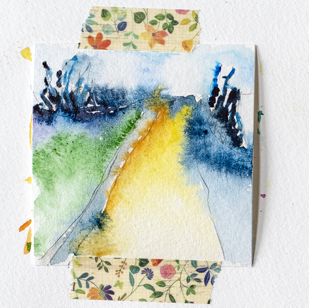 3x3” gouache on w/c paper by Tammy Garcia