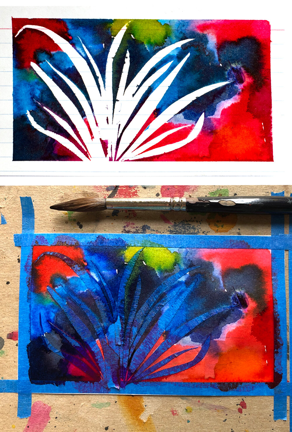 How to use masking fluid and tape with watercolour - Artists & Illustrators