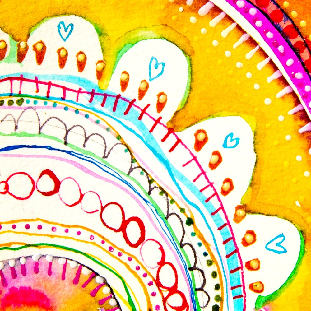 Mandala Art Draw With The Help Of Marker Pens