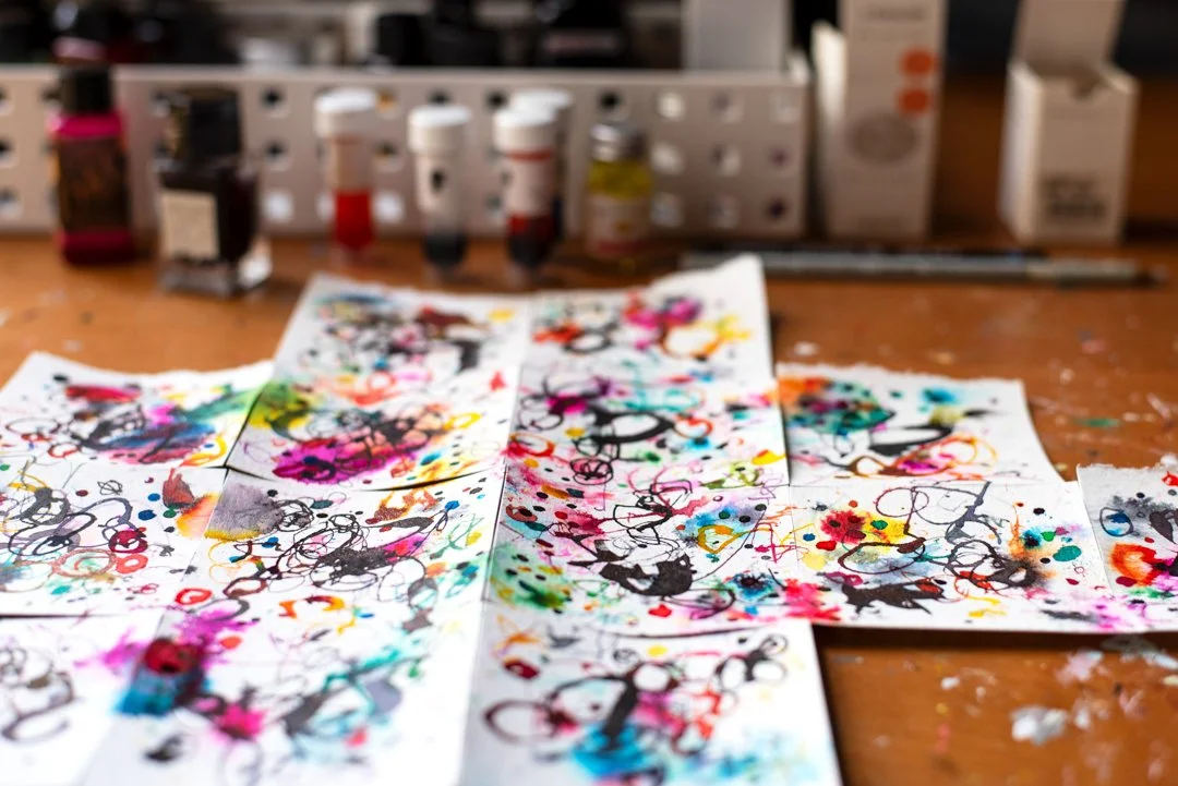 15+ Ideas for using grids in journaling, collage, painting & drawing