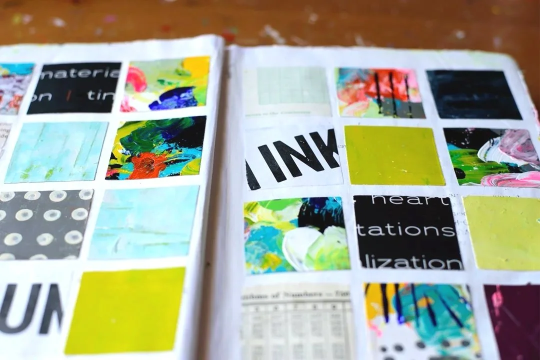 15+ Ideas for using grids in journaling, collage, painting & drawing
