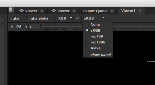 The Node Graph Viewer g amma controls.