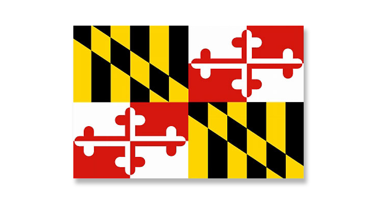 Maryland's State flag. Top of the fluttering heap.