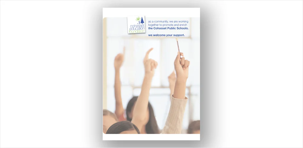 Cohasset Education Foundation: brochure cover