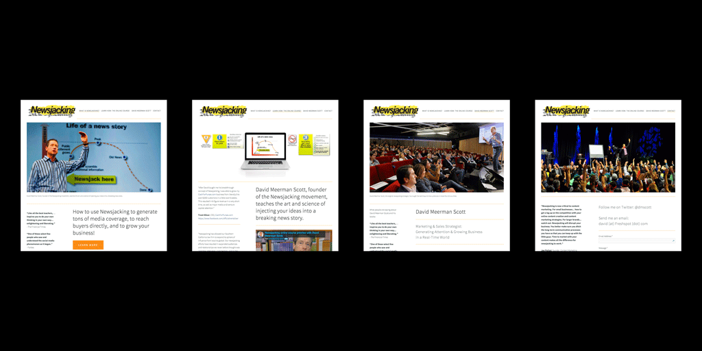 Newsjacking website concept