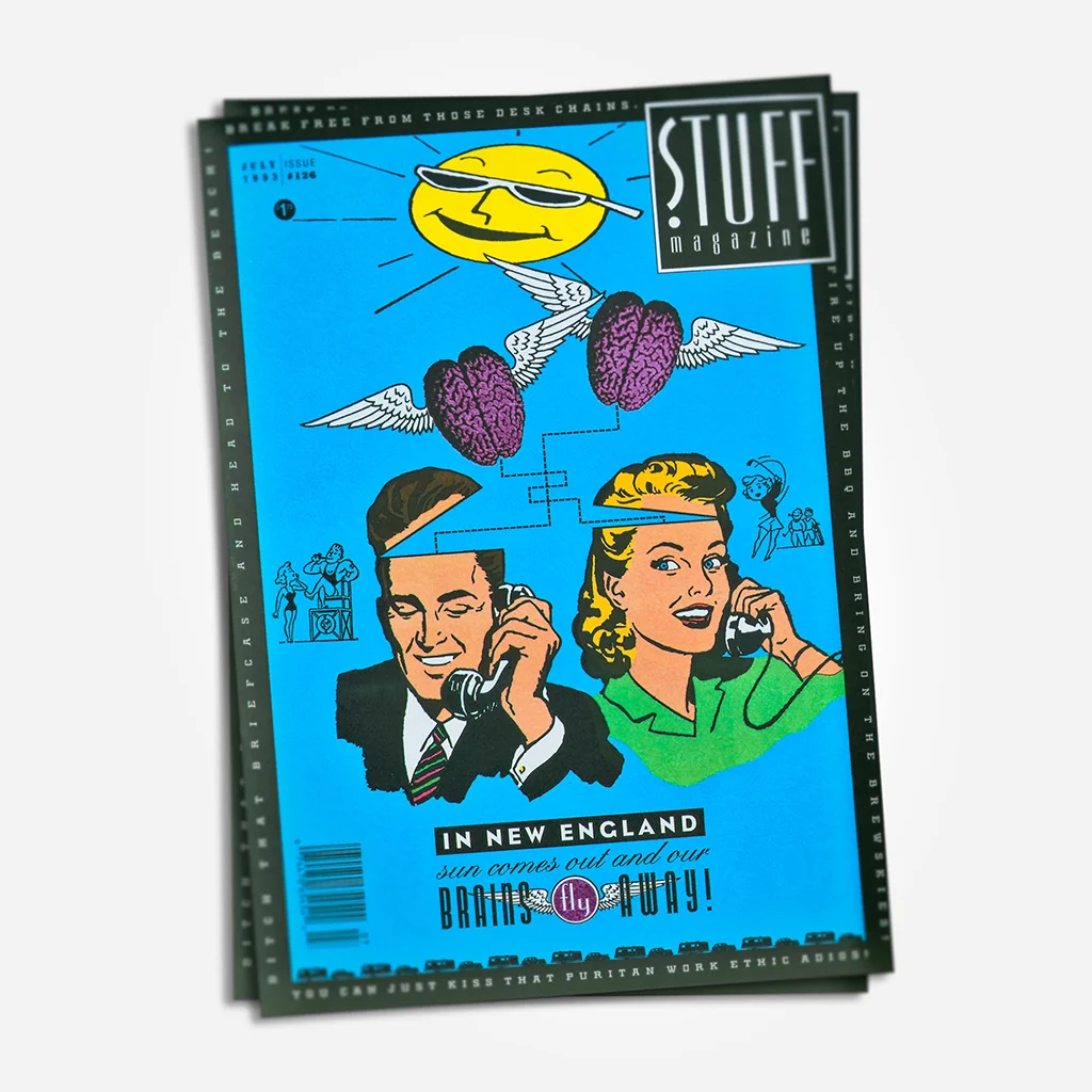 STUFF magazine cover, July 1993, EYMER DESIGN