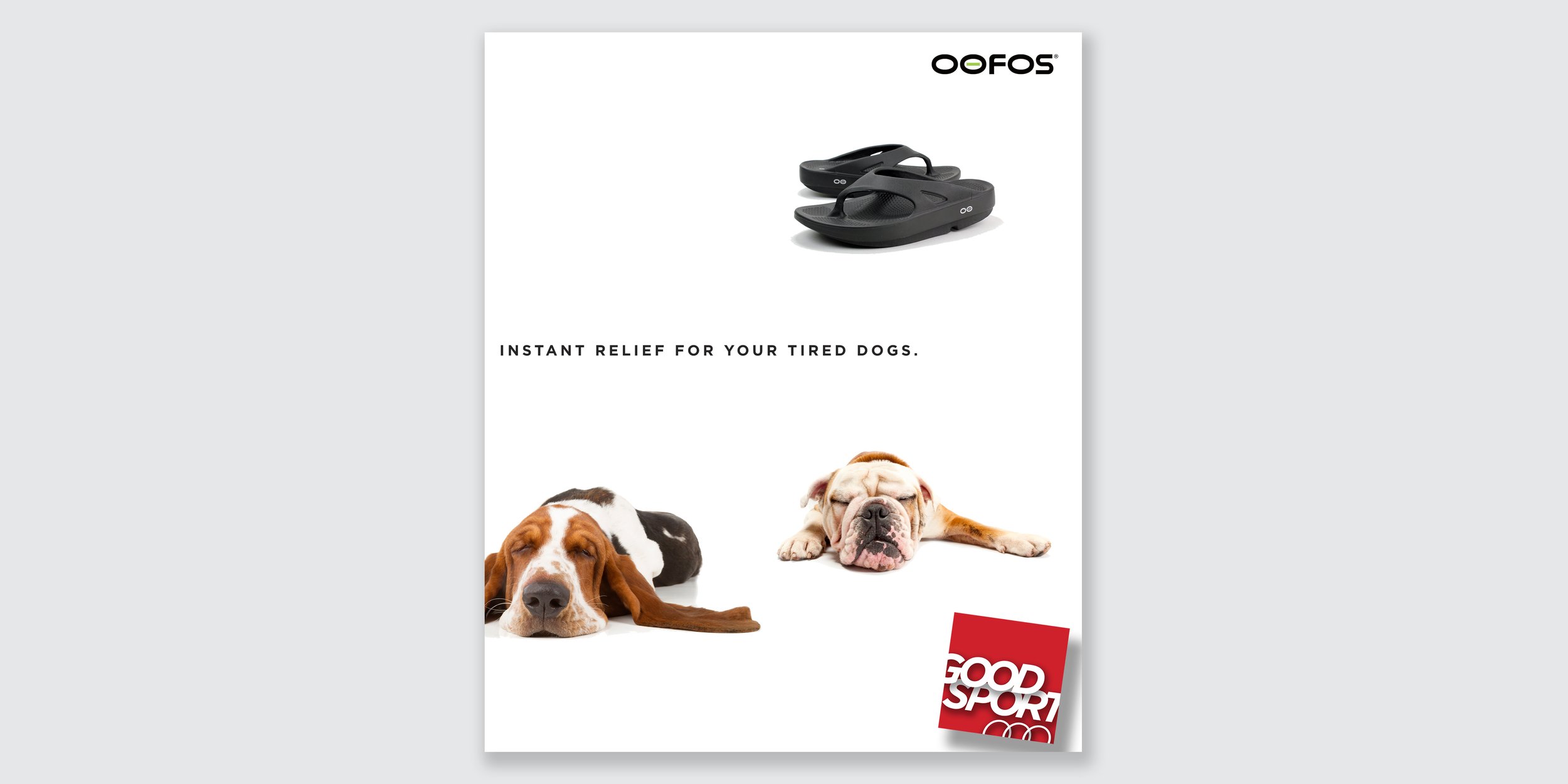 Instant Relief for Tired Dogs :: OOFOS promotion