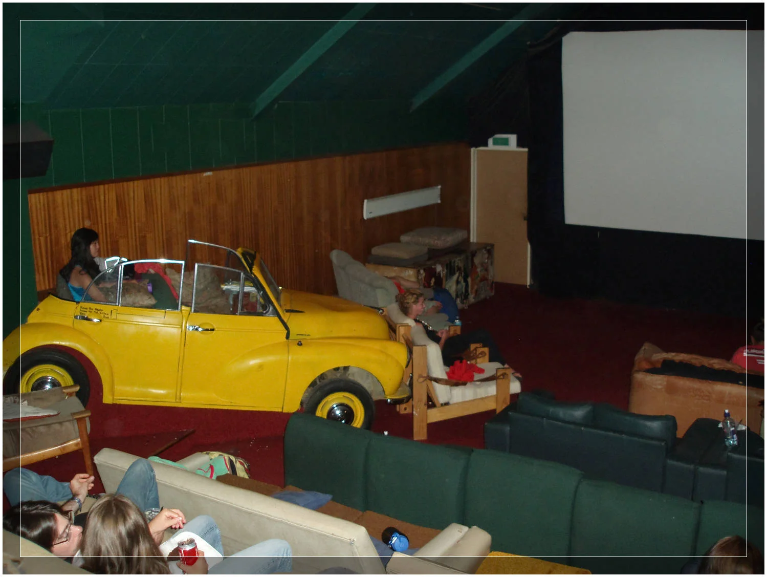 VW Bug Seating at Cinema Paradiso