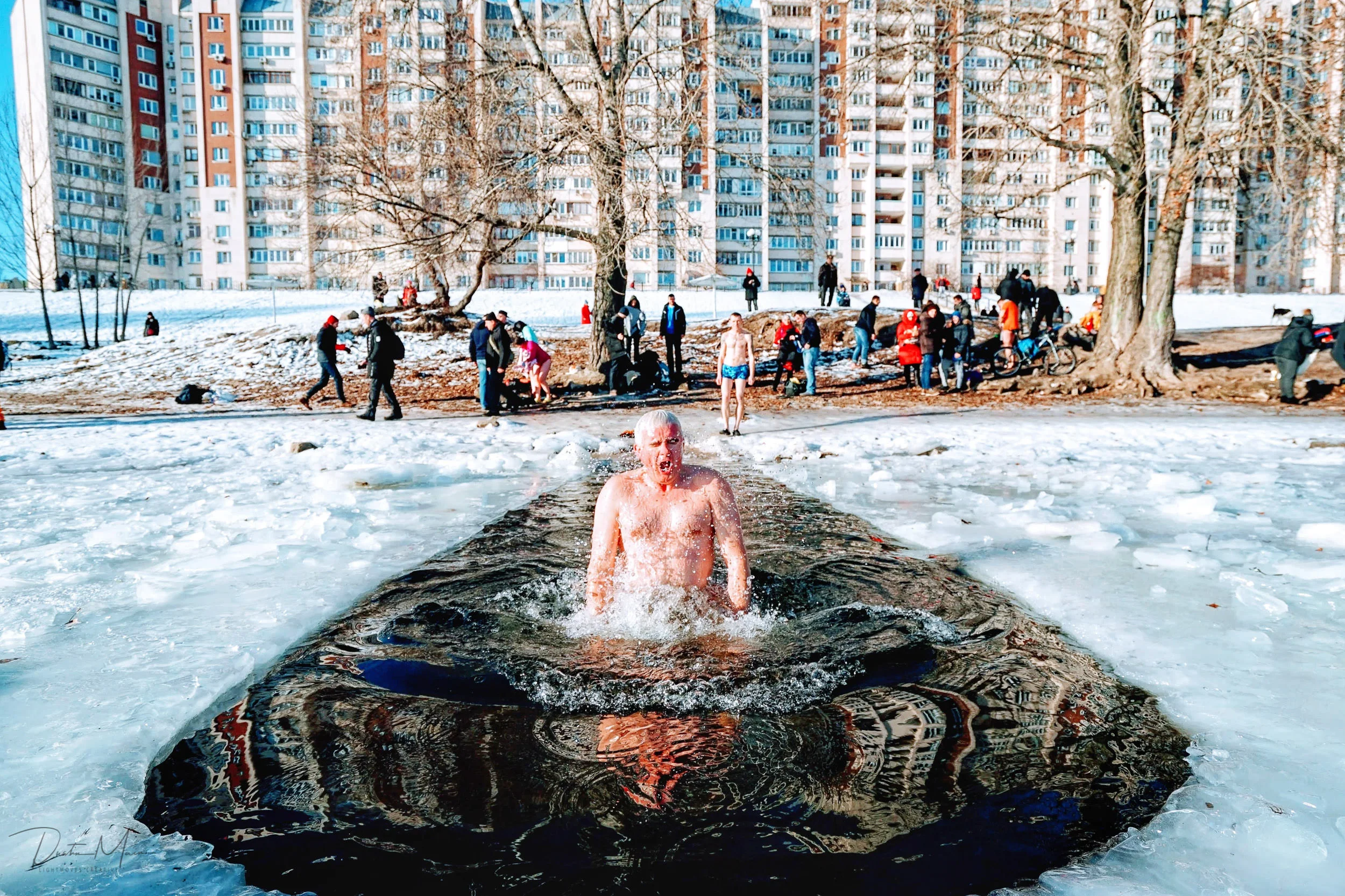 Epiphany: A Freezing River Dip in Kyiv