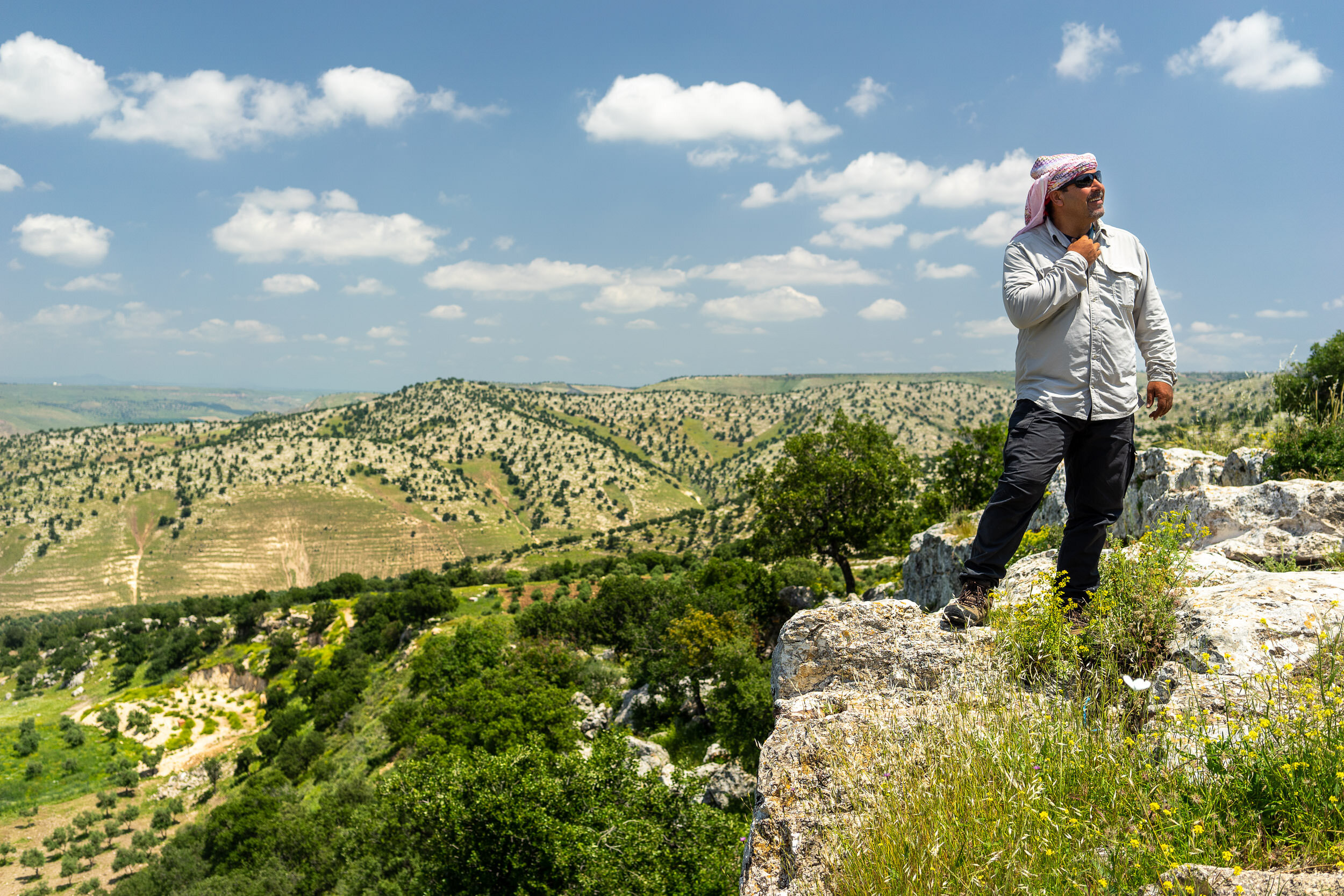 Ahmed has spent his life around the cliffs of Umm Qais, so he's the perfect person to show us around.