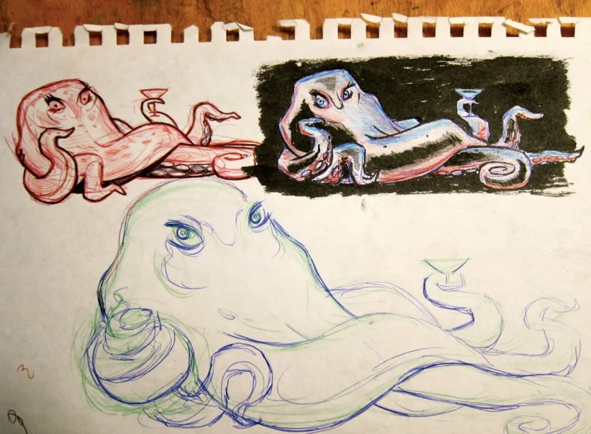 Pencil/Ink sketches on paper.