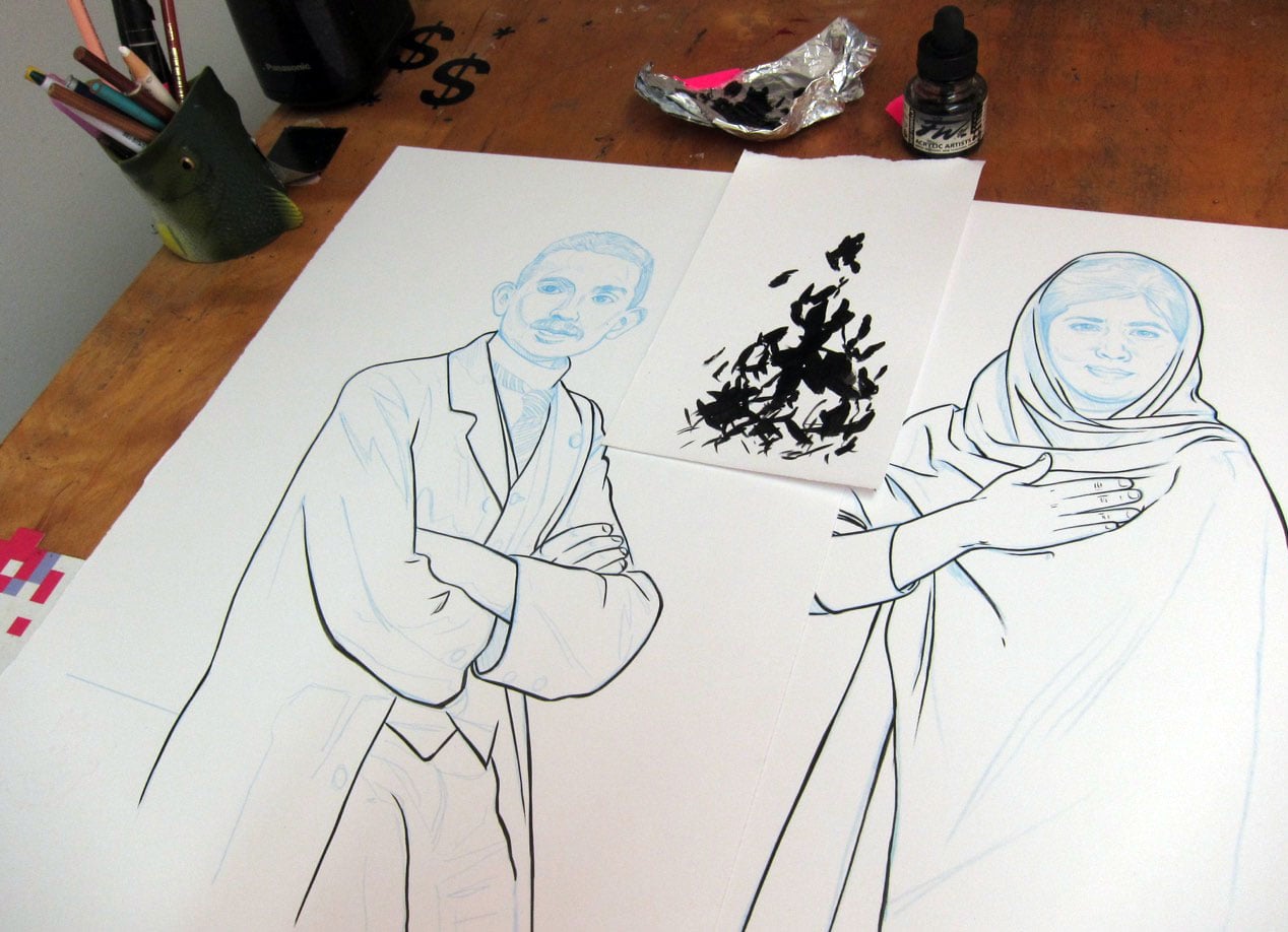 Work in progress, Gandhi and Malala