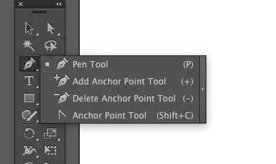 The Pen Tool Fly-out menu