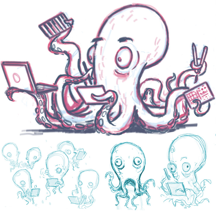 Concept Sketches for the Sensel Octopus