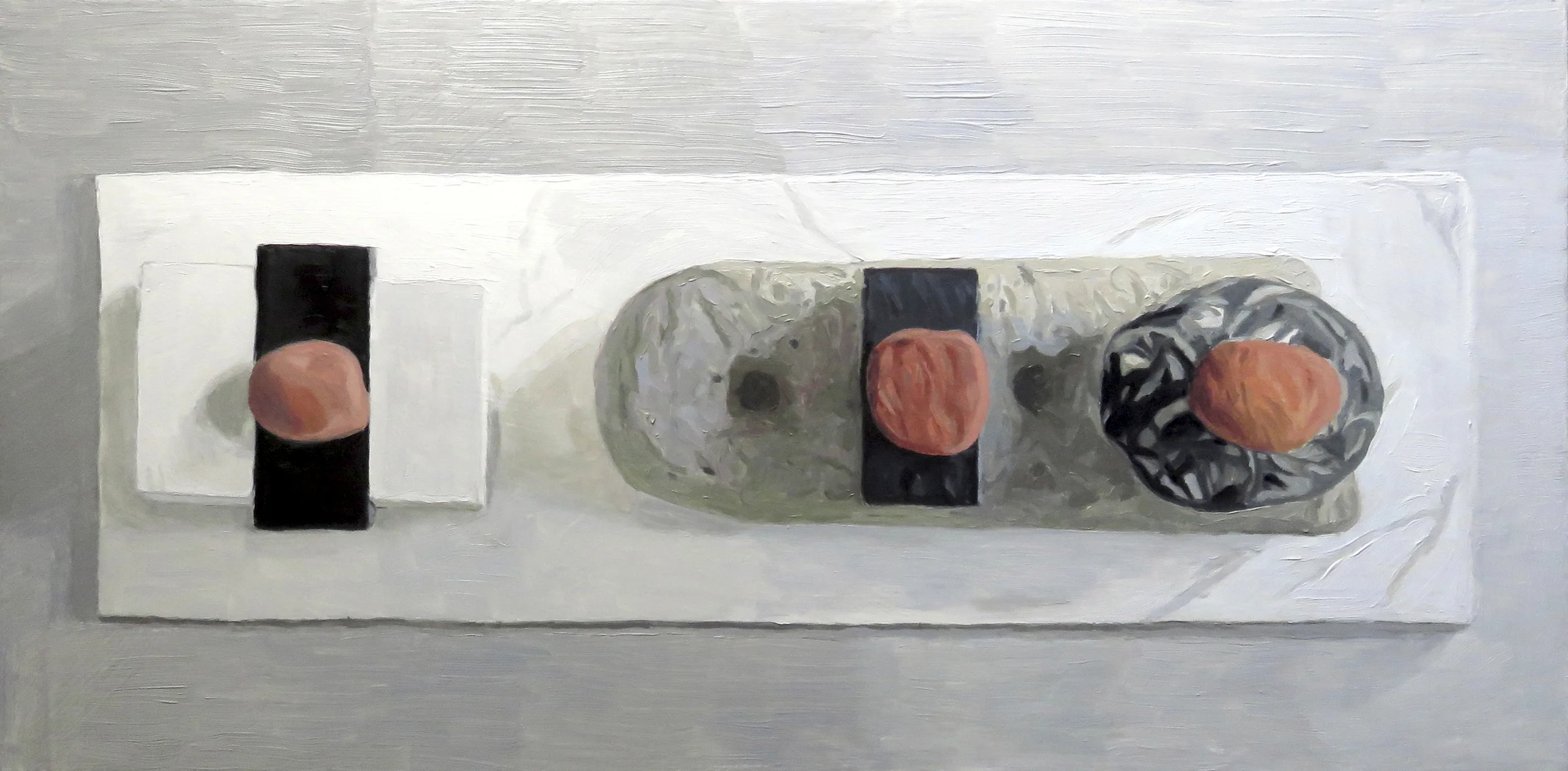 Buffer, 2014 Oil on wood, 12 x 24 inches
