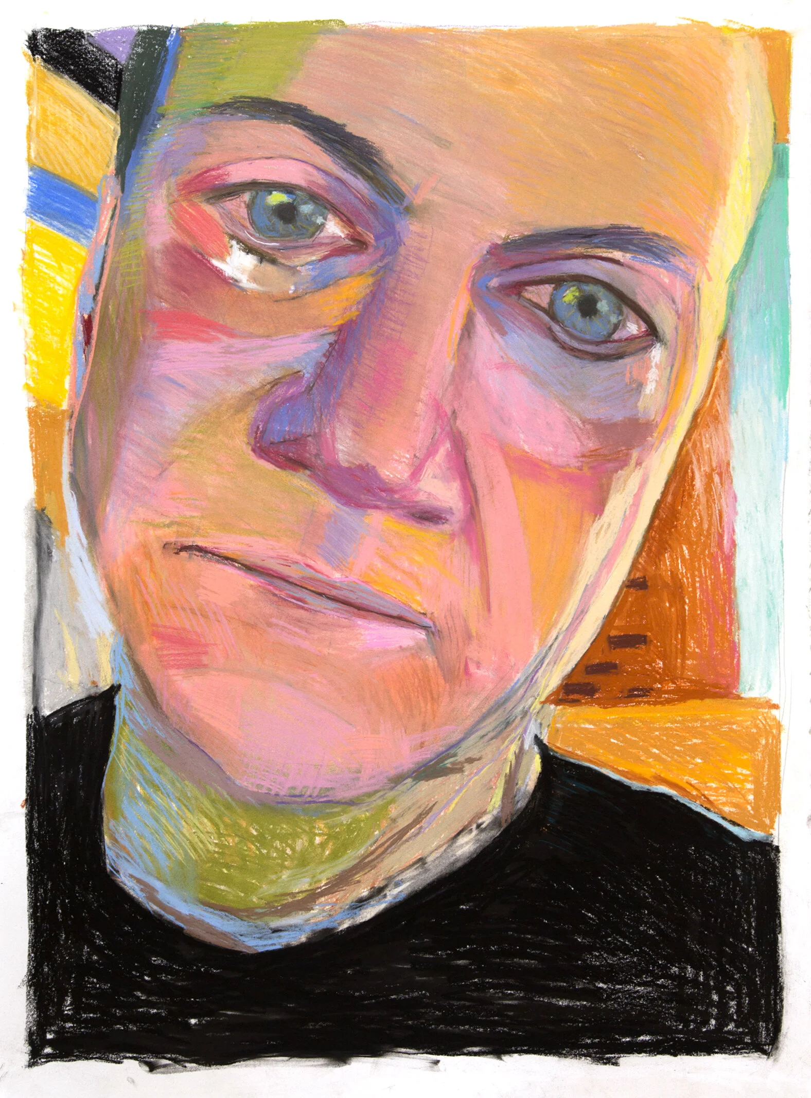 Selfie Crying, 2016-2019 Chalk pastel on cotton rag paper, 30 x 22 inches Based on an image of the artist’s face, Selfie Crying imagines a wide-eyed stunned sadness about the turn of events and change we are experiencing in our current world order. $350 Unframed