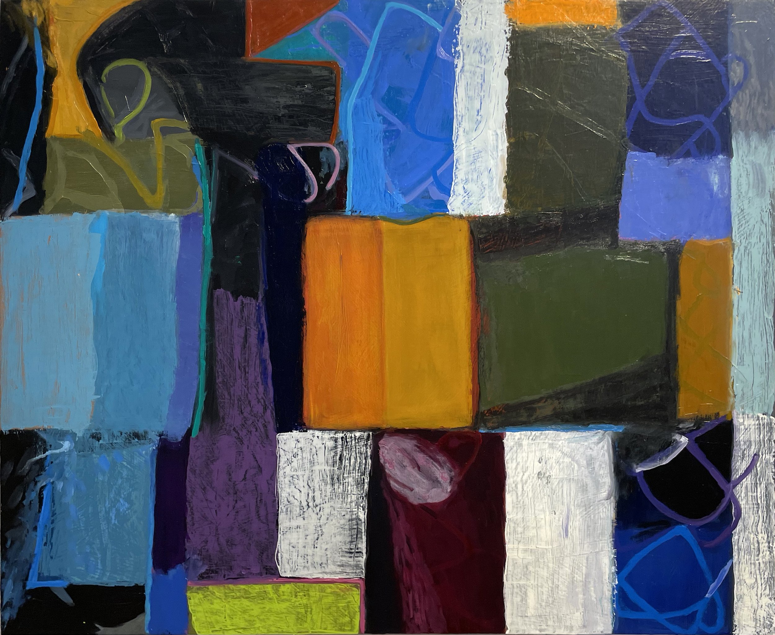 Tapestry, 2021 Oil on wood, 30 x 36 inches