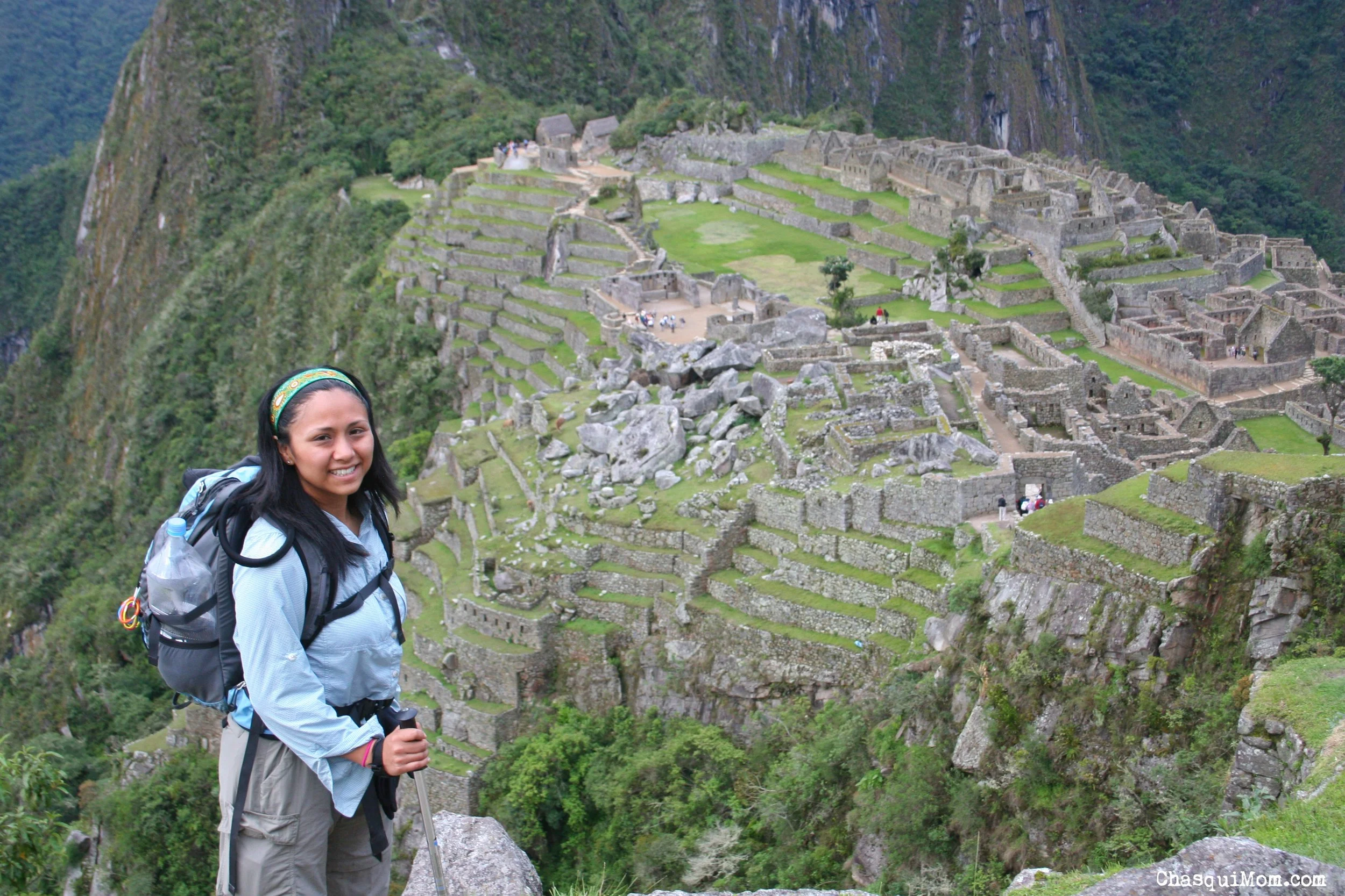The author standing above Macchu Picchu on the Inca Trail